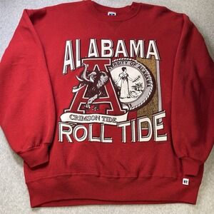 Vintage Russell Athletic Alabama Crimson Tide Sweatshirt XL USA Made 70's 80's
